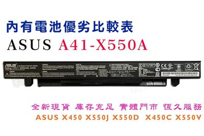 【新莊3C】原裝 ASUS 華碩 X450 X550J  A41-X550A X450C X550V電池 全新
