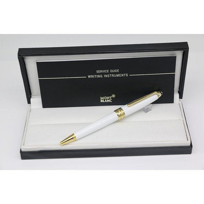海外購萬寶龍 Montblanc 163 圓珠筆白色機身顏色, 帶金色飾邊辦公室學校用品, 用於禮品筆 BPDV