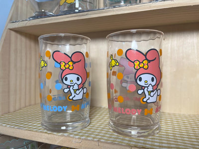 日本三麗鷗 Melody美樂蒂 中古昭和vintage玻璃杯3550