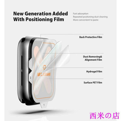 現貨適用於 Apple Watch Series 7 45 / 41mm 全水凝膠屏幕保護膜 Flim 2021 可開發票