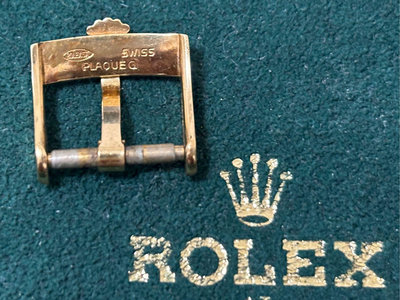 ROLEX 原廠 14mm YG 包金扣 1601,1803,16518,18038,18238,16013停產老扣