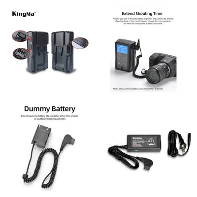 Kingma『 DP-ENEL14 假電池 +BP-95 V掛電池 + v掛電池交流電充電器』Nikon EN-EL14