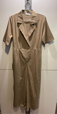 ++特價++新品入荷 日本購入 日本FIFTH超時髦感卡其連身工作褲(卡其)(F) 穿起來很有氣勢 棉麻綁帶設計