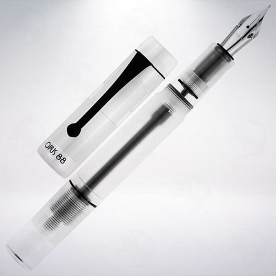 台灣 製筆精基 OPUS 88 KOLORO Demonstrator 滴入式彈性尖鋼筆: 透明