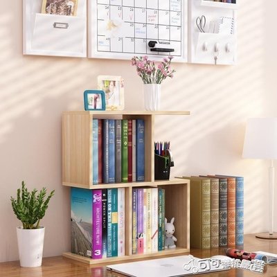 新品 -[安妮可可]書架 簡約現代創意儲物櫃簡易學生桌上置物書架宿舍書櫃兒童桌面小書架