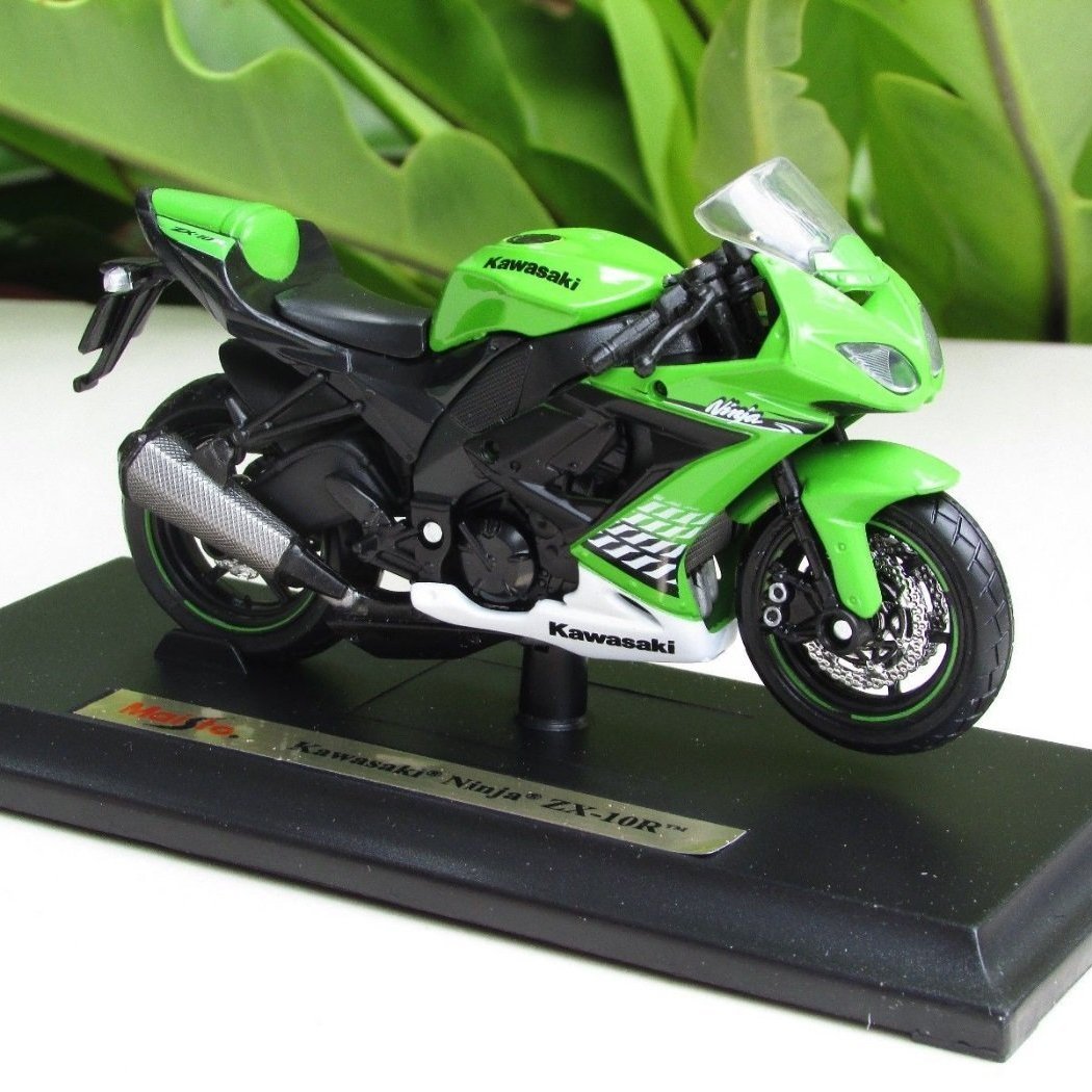 【Maisto精品車模】Kawasaki Ninja ZX-10R 綠色川崎摩托車重型 