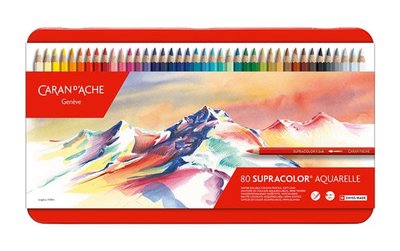 【品 · 創藝】精品美術-瑞士CARAN D'ACHE卡達 SUPRACOLOR 專家級水性色鉛筆-80色