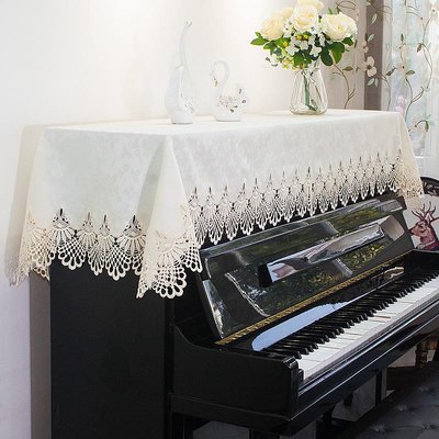 K6ZM歐式布藝鋼琴罩現代簡約鋼琴巾半罩桌布墊電子琴防塵全罩
