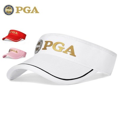 100％原廠美國PGA 高爾夫女士球帽 無頂透氣帽 防曬百搭 吸汗內里 可調節