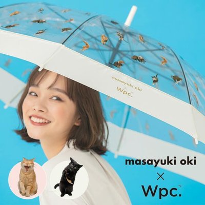 ˙ＴＯＭＡＴＯ生活雜鋪˙日本進口限定限量攝影大師masayuki oki x Wpc不遮路線療癒貓咪滿版姿態透明傘(預)