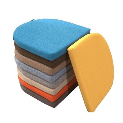 定制藤椅坐墊沙發墊單塊餐椅凳子圓形方U型高密度加厚海綿 靠背墊~特價