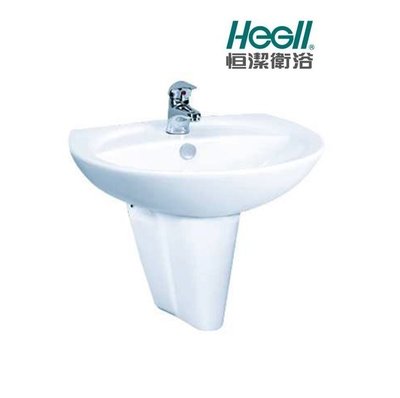 【水電大聯盟 】HEGII 恒潔衛浴 BS-1161 面盆組 洗臉盆 含龍頭 + 腳柱 陶瓷洗臉盆
