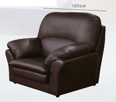 【DH】商品貨號9181商品名稱《918》咖啡色半牛皮革單人座沙發(圖一)備有雙人.三人可選.台灣製可訂做主要地區免運費