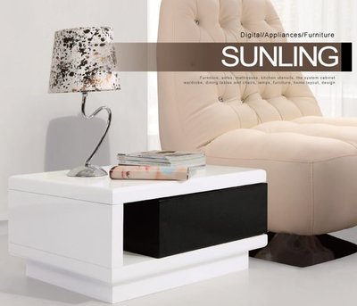 《Sunling 家居家具》水舞 現代感 白色可旋轉 大茶几/矮桌/和室桌/化妝桌 新発売 搶購價$6399