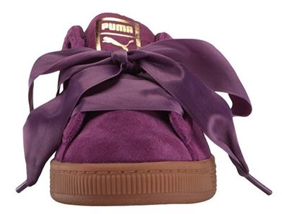 Puma 典雅紫麂皮緞帶蝴蝶結休閒鞋/球鞋(尺寸:39)加送原廠同色鞋帶