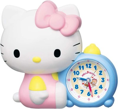 日本代購SEIKO HELLO KITTY 凱蒂貓 JF382A立體 會說話 貪睡鬧鐘 電子鬧鐘