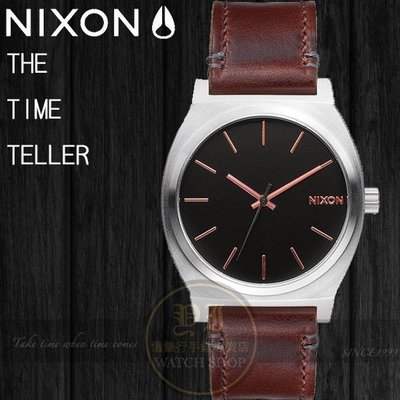 NIXON實體店THE TIME TELLER潮流腕錶GRAY/ROSE GOLD/BROWN A045-2066公司貨