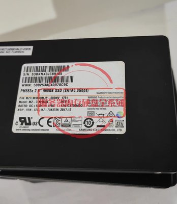 MZ7LM960HMJP-00005 PM863a 960G SSD SATA 2.5寸 6GB 三星固態