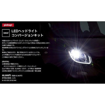 日本BENZ原廠選配 SMART 453 專用 LED 大燈套件 FORTWO FORFOUR 汽車