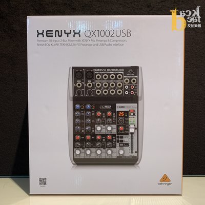 【反拍樂器】Behringer QX1002USB 數位 Mixer 混音器 行動裝置 電腦 直播 錄音 公司貨 免運費