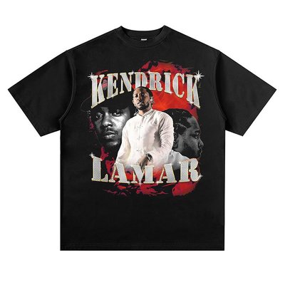 太古里潮牌集合店Homage Kendrick Lamar功夫肯尼嘻哈說唱HIPHOP印花短袖T恤Tee