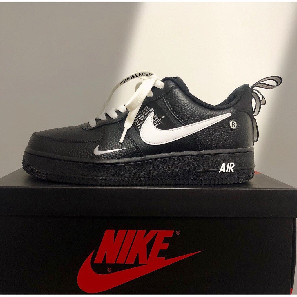 正品Nike Air Force 1 '07 LV8 Utility Black 解構黑AJ7747-001