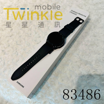 ✨(星星通訊)二手 機況漂亮保固中~SAMSUNG Galaxy Watch6 Classic R955 LTE版 幻影黑，實體門市最安心♥