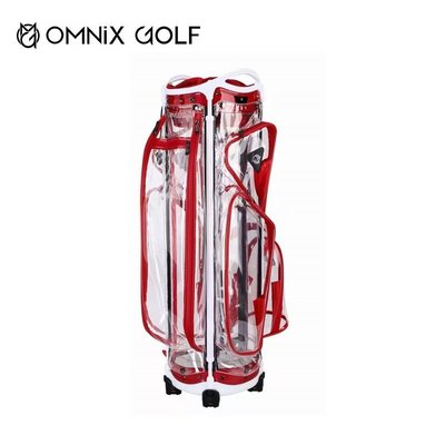 【熱賣精選】時尚球包網紅透明高爾夫球桿包個性OMNIX GOLF男女高爾夫球包黑色