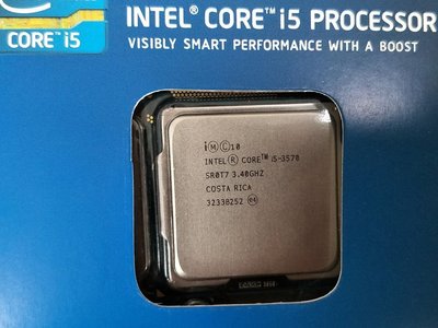 【含稅盒裝】Intel Core i5-3570 3.4G 6M N0 SR0T7 1155 四核 77W  庫存CPU
