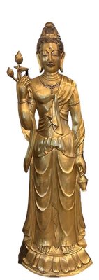 【一点會＼二五上新】銅鍍金 觀音壁掛  日本 佛像 宗教 佛教 藝術 裝飾 裝潢 古物 老件 掛件 掛飾 收藏
