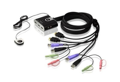 ◤全新品 含稅 免運費◢ ATEN CS692 2port USB帶線式HDMI KVM 多電腦切換器 (外接式切換按鍵)