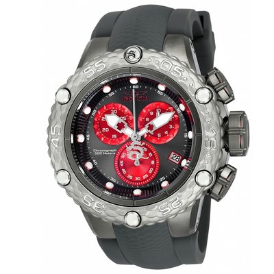 《大男人》Invicta #4446龍六瑞士大錶徑50MM個性潛水錶，灰紅，非常稀有(本賣場全現貨)