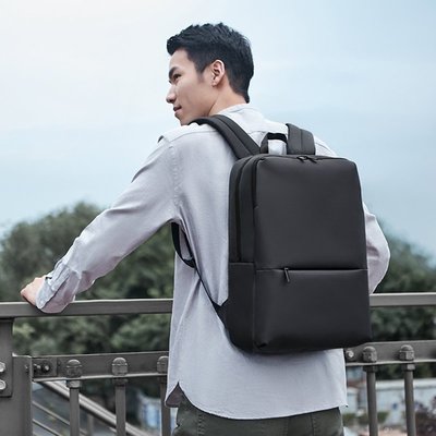 小米經典商務雙肩包男女潮流時尚筆記本電腦包旅行大容量背包，特價新店促銷