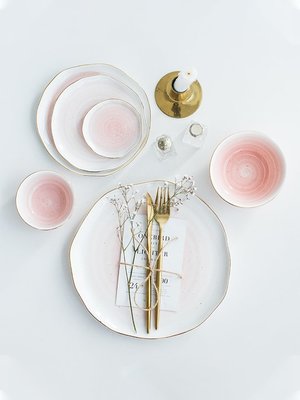 甜品點心盤子創意北歐ins 風陶瓷餐具日式網紅可愛早餐小蛋糕碟子
