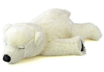 11664c 日本進口 好品質 可愛呆萌 柔軟 北極熊大熊白熊熊睡覺 野生動物絨毛絨娃娃玩具玩偶擺件裝飾品收藏品禮品