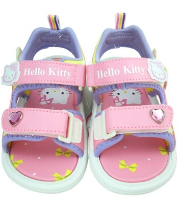 【卡漫迷】 Hello Kitty 兒童 涼鞋 粉 16 17 公分 ㊣版 拖鞋 透氣 休閒鞋 童鞋 台灣製 女童 童鞋
