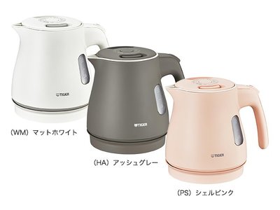日本代購 TIGER 虎牌 PCM-A080  快煮壺 電熱水壺 0.8L二重構造 安全設計 輕量 三色可選  預購