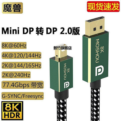 【熱賣下殺價】魔獸Mini DP轉DP線2.0版兼容1.4版 8K 60Hz 4K 144Hz筆