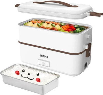 【日本代購】MITORI 電熱飯盒 便當盒 0.8公升 FH-A08