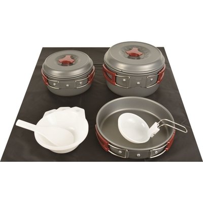 【犀牛 RHINO】K-3 三人鋁合金套鍋 調理鍋 煎鍋 煎盤 匙 碗 餐具組 K3