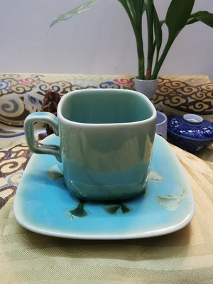 日本回流京燒清水燒手作結晶釉咖啡杯