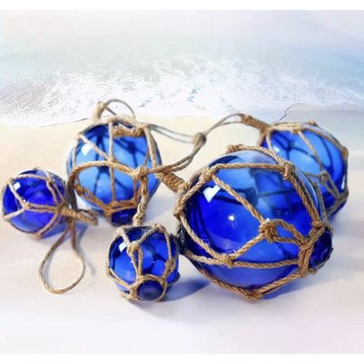 （生活小舖）復古麻繩玻璃浮球 壁掛裝飾 地中海 海洋風