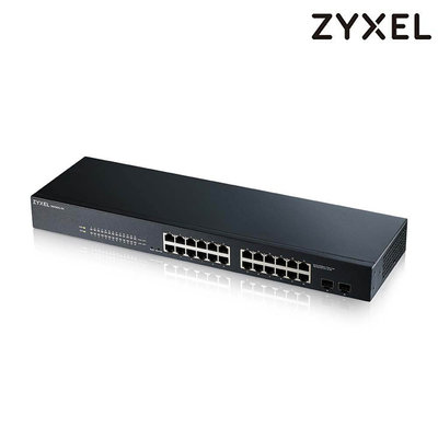【含稅】ZyXEL 合勤 GS1900-24 24埠GbE智慧型網管交換器 SFP 2埠 光纖 HUB SWICH