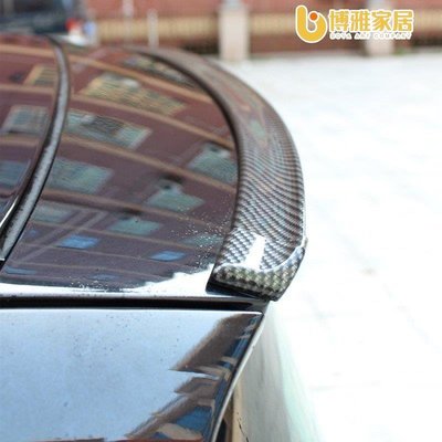 【免運】賓士smart碳纖紋橡膠尾翼斯瑪特新款兩門尾翼改裝配件導流板外飾《順發車品》《smart專營》