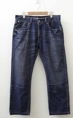 LEVI'S 523 藍色刷紋 直筒牛仔褲 34腰