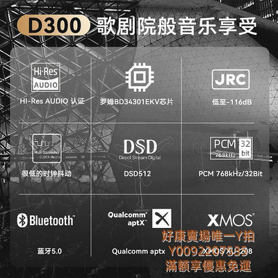 解碼器SMSL雙木三林D300解碼器hifi發燒dac音頻解碼器DSD512