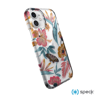Speck Presidio Edition iPhone 12/12 Pro 6.1吋 透明抗菌彩印防摔殼 熱帶花卉