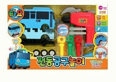 可超取🇰🇷韓國境內版 小巴士 tayo 修車 工具 組裝 電動螺絲起子 玩具遊戲組