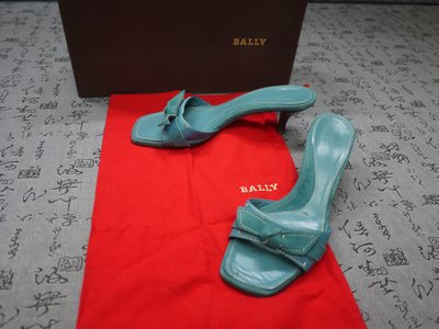 義大利製 Bally  高級蝴蝶結飾麂皮中跟涼鞋 USA 6 EUR 36.5 JPN 23 CM