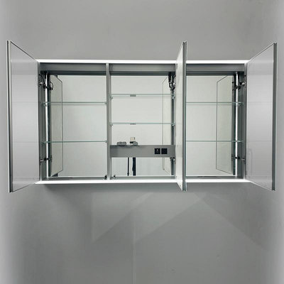 現貨:高端亞克力浴室鏡防霧帶燈衛生間鏡子一體掛墻式單獨鏡箱 自行安裝 無鑒賞期